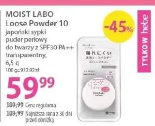 Japoński sypki puder perłowy do twarzy z SPF30 PA++ transparentny