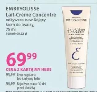 Odżywczo-nawilżający krem do twarzy Lait-Crème Concentré