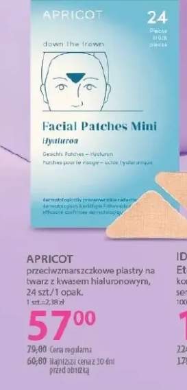 Przeciwzmarszczkowe plastry na twarz z kwasem hialuronowym Facial Patches Mini Hyaluron