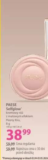 Kremowy róż z matowym efektem Peony Kiss Selfglow