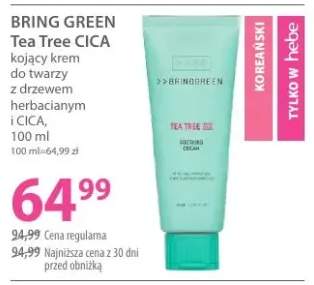 Krem kojący Tea Tree CICA do twarzy z drzewem herbacianym i CICA