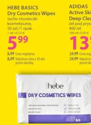 Suche chusteczki kosmetyczne Dry Cosmetics Wipes