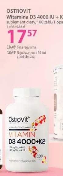 Suplement diety Witamina D3 4000 IU + K2