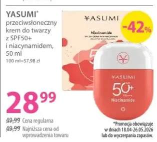 Przeciwsłoneczny krem do twarzy z SPF50+ i niacynamidem