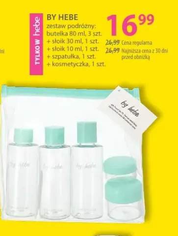 Zestaw podróżny: butelka 80ml, 3szt. + słoik 30ml, 1szt. + słoik 10ml, 1szt. + szpatułka, 1szt. + kosmetyczka, 1szt.