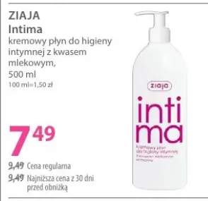 Intima kremowy płyn do higieny intymnej z kwasem mlekowym