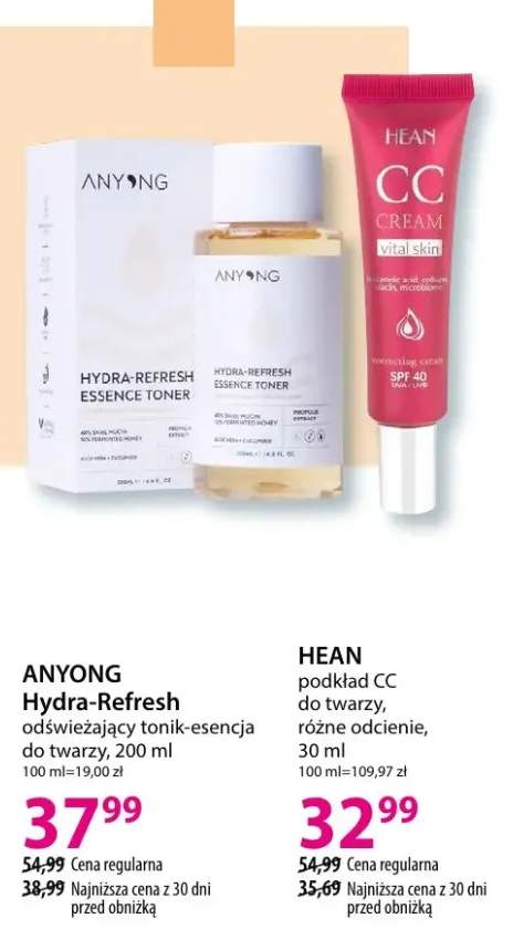 Podkład CC do twarzy różne odcienie