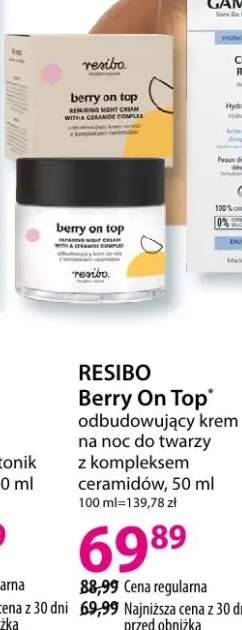 Berry On Top odbudowujący krem na noc do twarzy z kompleksem ceramidów
