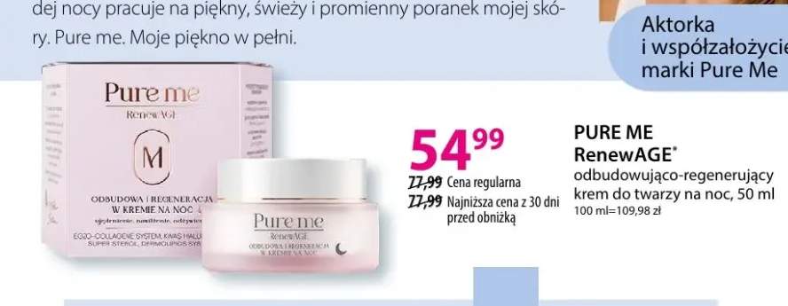 RenewAGE odbudowująco-regenerujący krem do twarzy na noc