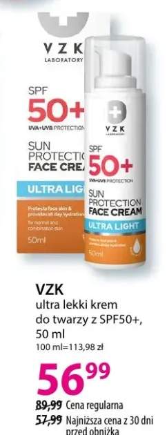 Ultra lekki krem do twarzy z SPF50+