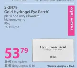 Płatki pod oczy z kwasem hialuronowym Skin79 Gold Hydrogel Eye Patch