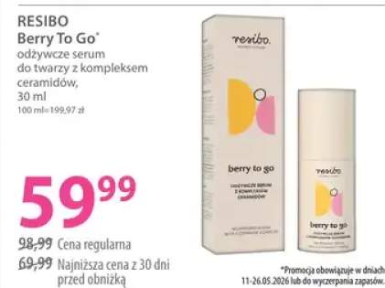 Serum odżywcze do twarzy Resibo Berry To Go z kompleksem ceramidów