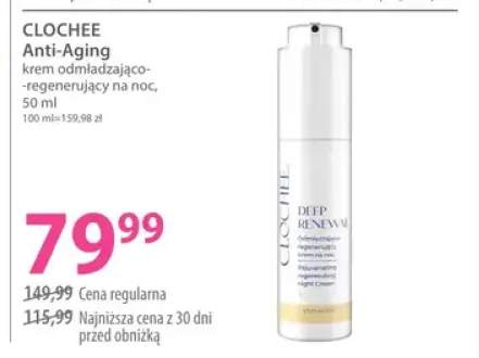 Krem odmładzająco-regenerujący na noc Clochee Anti-Aging