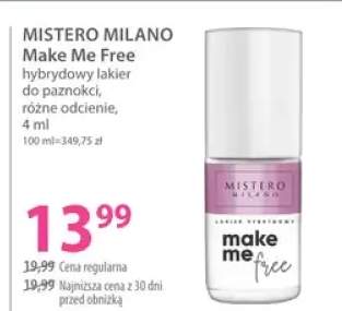 Hybrydowy lakier do paznokci Mistero Milano Make Me Free