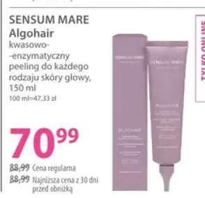 Kwasowo-enzymatyczny peeling do każdego rodzaju skóry głowy Sensum Mare Algohair
