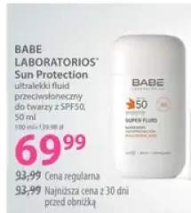 Ultralekki fluid przeciwsłoneczny do twarzy z SPF50 Sun Protection Babe Laboratorios