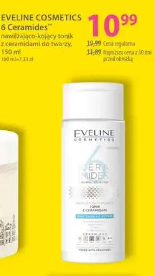 Nawilżająco-kojący tonik z ceramidami do twarzy Eveline Cosmetics 6 Ceramides