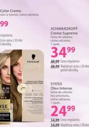 Farba do włosów Schwarzkopf Creme Supreme