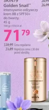 Intensywnie odżywczy krem BB z SPF50+ do twarzy SKIN79 Golden Snail