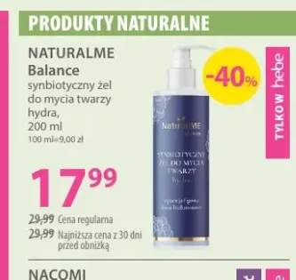 Synbiotyczny żel do mycia twarzy hydra NATURALME Balance