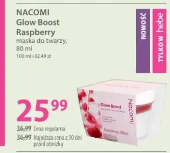 Maska do twarzy NACOMI Glow Boost Raspberry