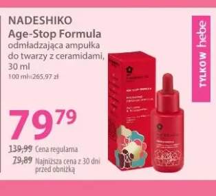 Odmładzająca ampułka do twarzy z ceramidami NADESHIKO Age-Stop Formula