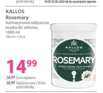 Rozmarynowa odżywcza maska do włosów Kallos Rosemary