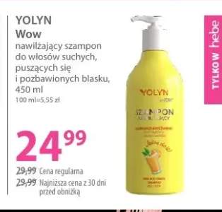 Nawilżający szampon do włosów suchych, puszących się i pozbawionych blasku Yolyn Wow