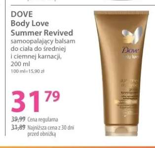 Samoopalający balsam do ciała do średniej i ciemnej karnacji DOVE Body Love Summer Revived