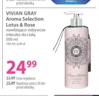 Nawilżająco-odżywcze mleczko do ciała Vivian Gray Aroma Selection Lotus & Rose