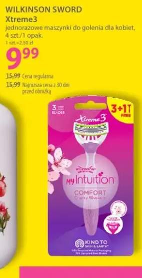 Jednorazowe maszynki do golenia dla kobiet WILKINSON SWORD Xtreme3 My Intuition Comfort Cherry Blossom 4-pak