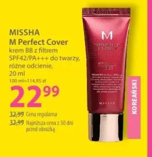 Krem BB z filtrem SPF42/PA+++ do twarzy MISSHA M Perfect Cover