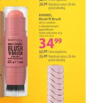 Róż w sztyfcie z wbudowanym pędzelkiem RIMMEL Blush'N'Brush