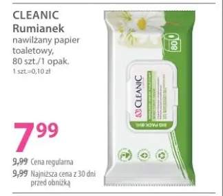 Nawilżany papier toaletowy CLEANIC Rumianek