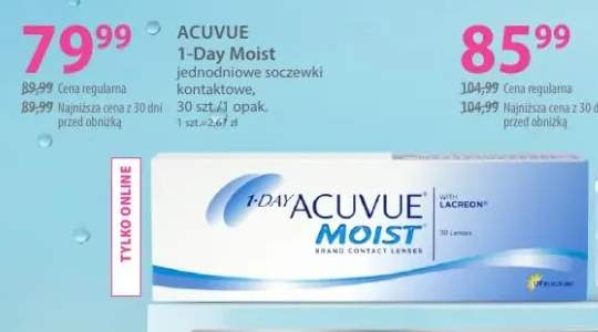 Jednodniowe soczewki kontaktowe ACUVUE 1-Day Moist