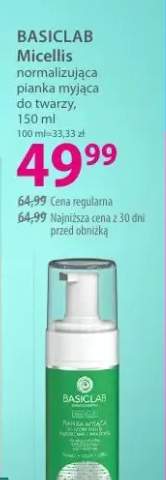 Normalizująca pianka myjąca do twarzy BASICLAB Micellis