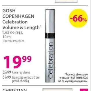 Tusz do rzęs GOSH COPENHAGEN Celebration Volume & Length