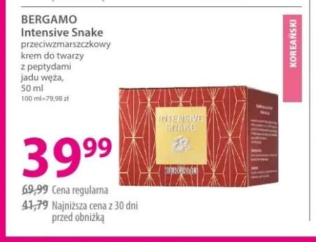 Przeciwzmarszczkowy krem do twarzy z peptydami jadu węża BERGAMO Intensive Snake