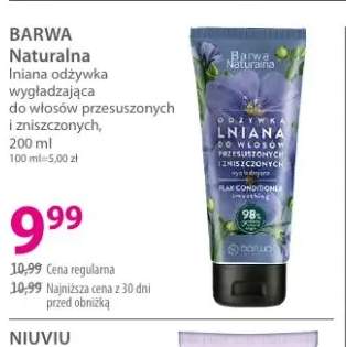 Odżywka do włosów przesuszonych i zniszczonych BARWA Naturalna lniana wygładzająca
