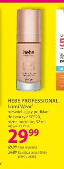 Rozświetlający podkład do twarzy z SPF20 HEBE PROFESSIONAL Lumi Wear