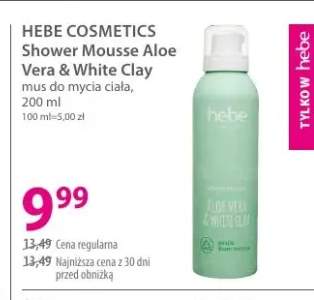 Mus do mycia ciała HEBE COSMETICS Shower Mousse Aloe Vera & White Clay