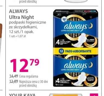 Podpaski higieniczne ze skrzydełkami ALWAYS Ultra Night