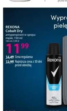 Antyperspirant w sprayu męski REXONA Cobalt Dry