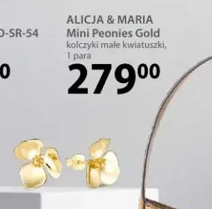 Kolczyki małe kwiatuszki ALICJA & MARIA Mini Peonies Gold