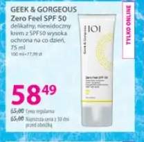 Delikatny, niewidoczny krem z SPF50 wysoka ochrona na co dzień GEEK & GORGEOUS Zero Feel SPF 50
