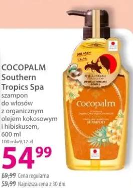Szampon do włosów z organicznym olejem kokosowym i hibiskusem COCOPALM Southern Tropics Spa