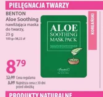 Nawilżająca maska do twarzy Benton Aloe Soothing
