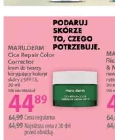 Krem do twarzy korygujący koloryt skóry Maru.derm Cica Repair Color Corrector SPF15