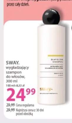 Wygładzający szampon do włosów SWAY.