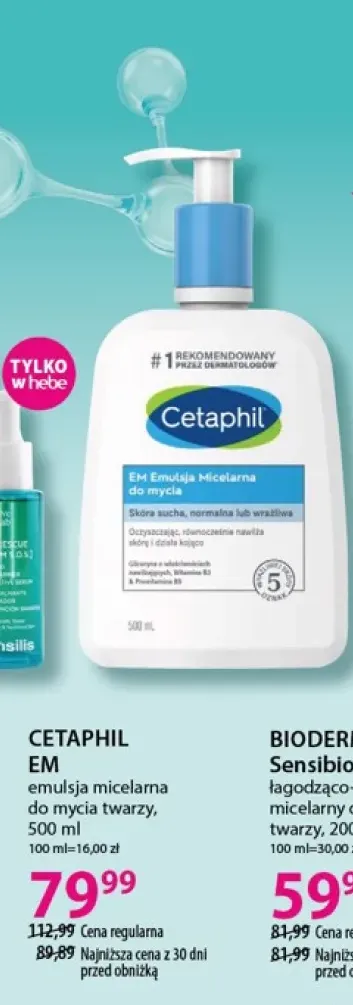 Emulsja micelarna do mycia twarzy Cetaphil EM